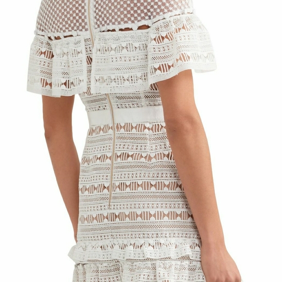 ❌SOLD❌NEW WITH TAGS Yoke Frill Mini Dress White - Picture 7 of 12